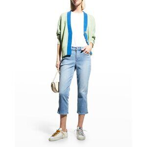 NYDJ Women's Size 8 Chloe Side Slit Capri Jeans in Bryce Blue NWT MLT5836AFA